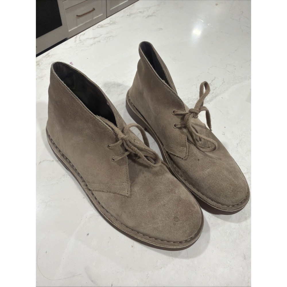 Clarks Original Bushacre Women's Desert Boot 2 Eye Chukka Taupe Gum Sole Sz 8